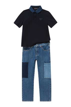 Kids Macro Side Pocket Regular Straight Jeans